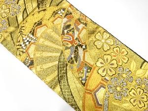 袋帯　振袖帯　唐織　菊花　橘　花模様　金糸　着物　075a p 袋帯 振袖帯 唐織 菊花 橘 花模様 金糸 着物 075a p 袋帯 振袖帯